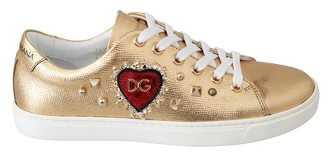 dolce gabbana sneaker gold|dolce and gabbana chunky sneakers.